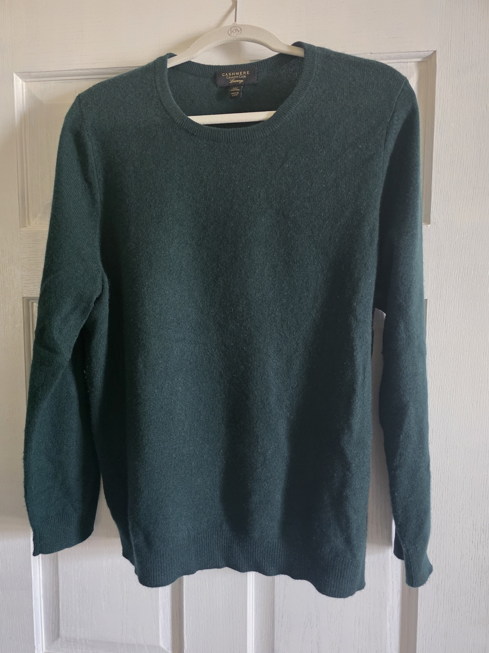 Charter Club Forest Green Crewneck Cashmere Sweater